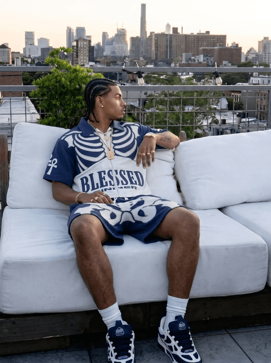 Blessed Sinner Bone Collection — Navy Set - Blessed Sinner