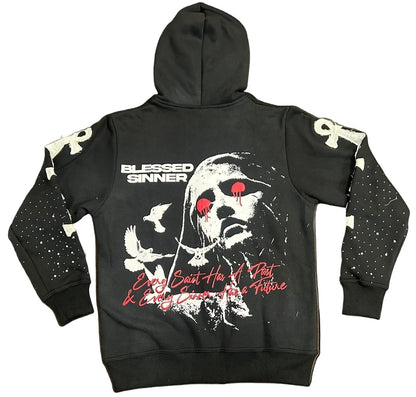 Blackberry long sleeve zip up hoodie - Blessed Sinner