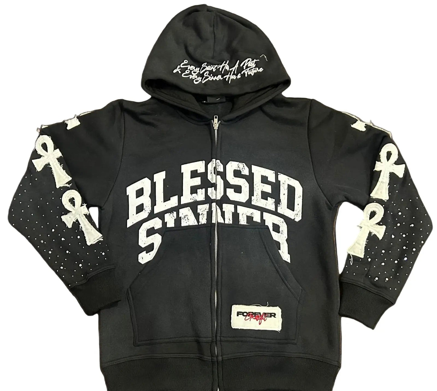 Blackberry long sleeve zip up hoodie - Blessed Sinner Shop