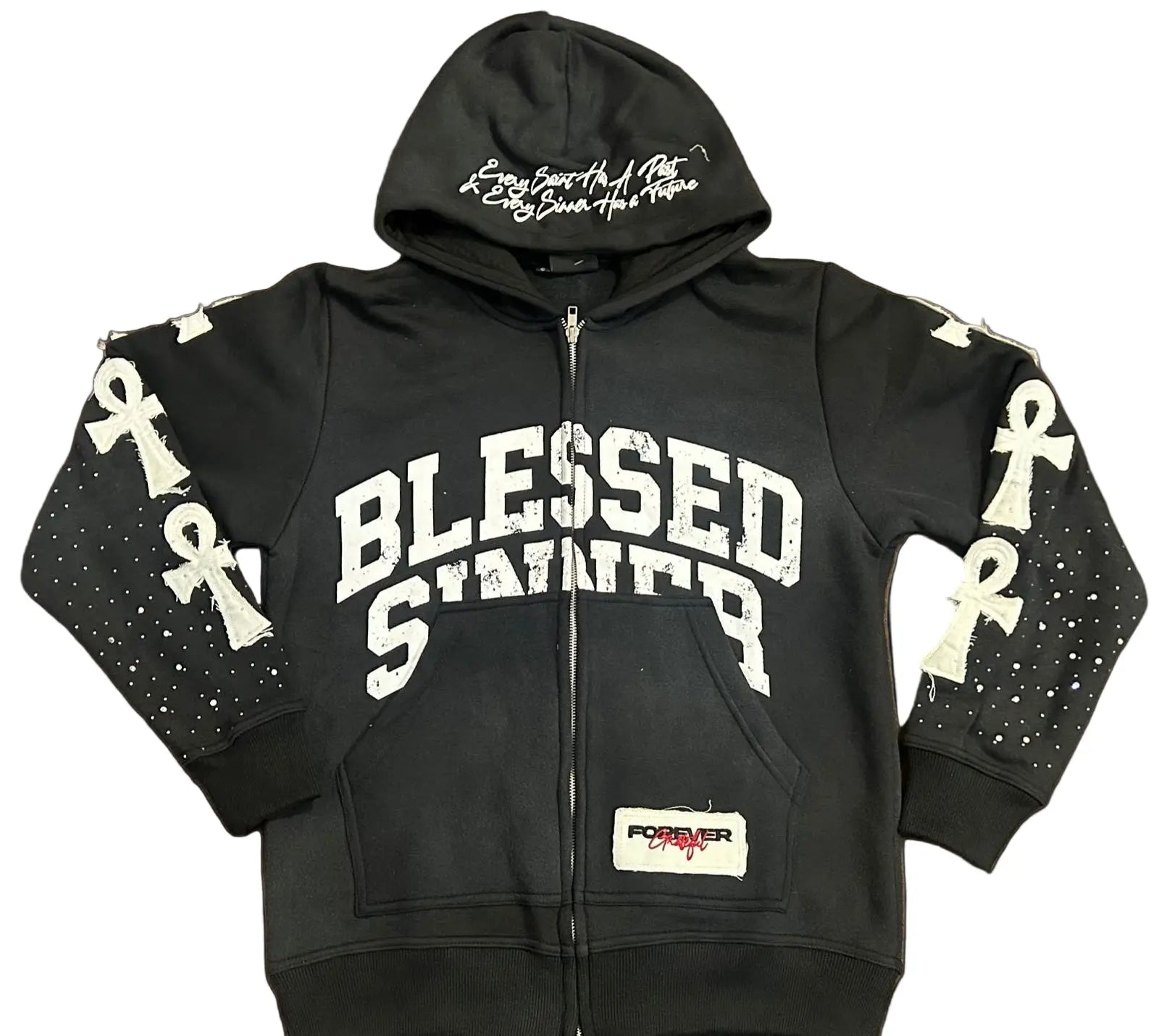 Blackberry long sleeve zip up hoodie - Blessed Sinner Shop