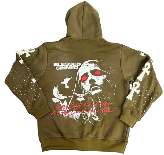 Kiwi long sleeve zip up hoodie - Blessed Sinner
