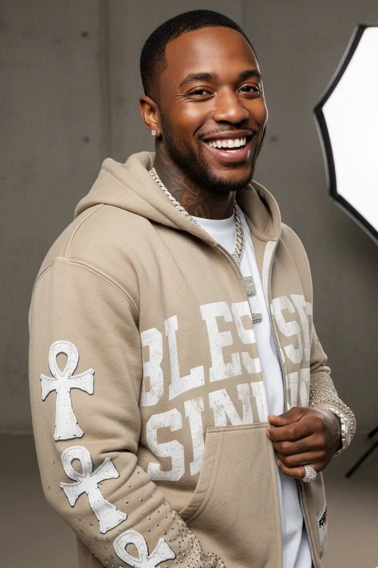 Pina Colada long sleeve zip up hoodie - Blessed Sinner Shop