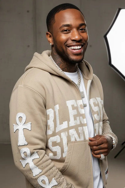 Pina Colada long sleeve zip up hoodie - Blessed Sinner