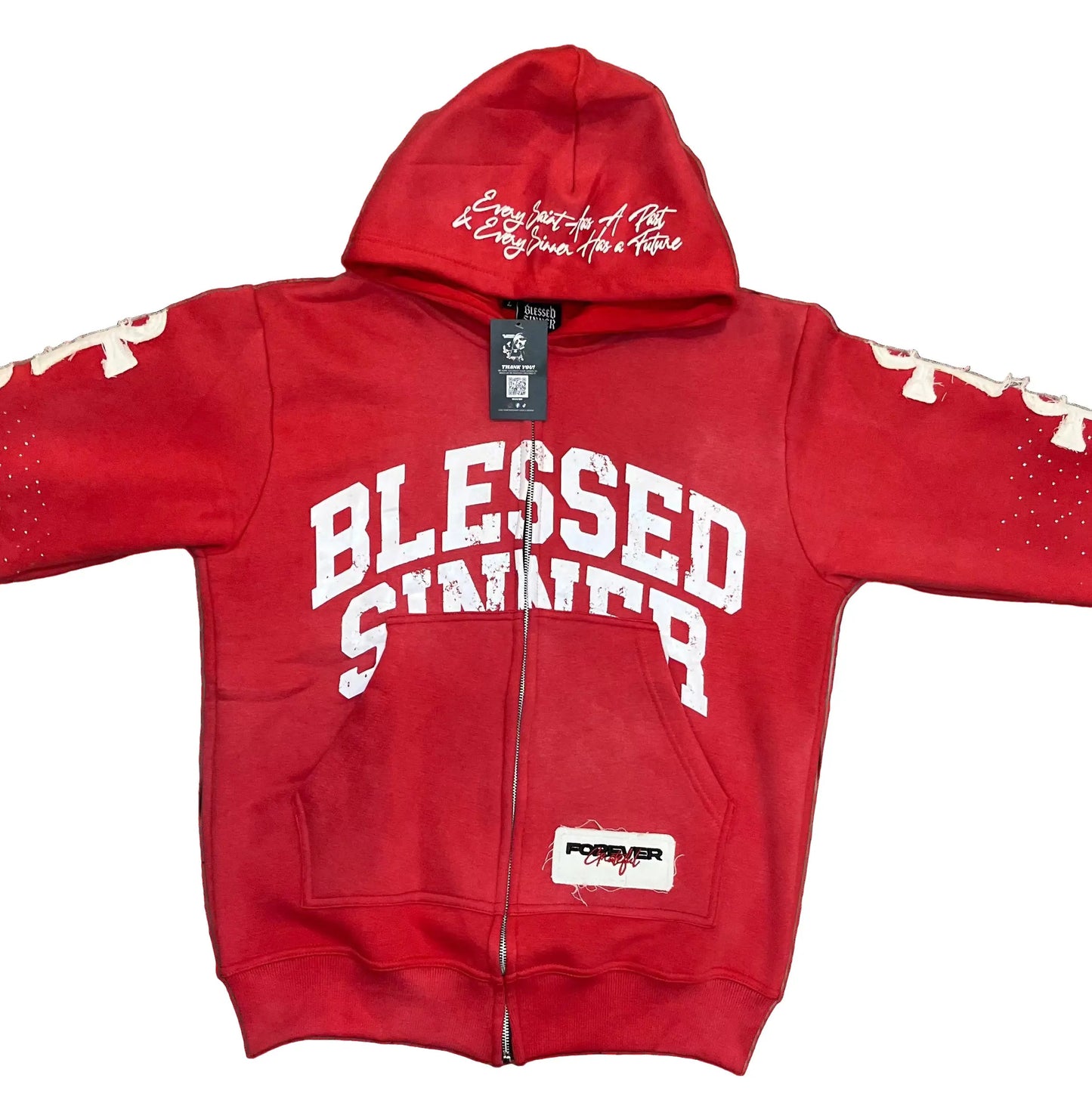 Cherry long sleeve zip up hoodie - Blessed Sinner Shop