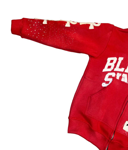 Cherry long sleeve zip up hoodie - Blessed Sinner