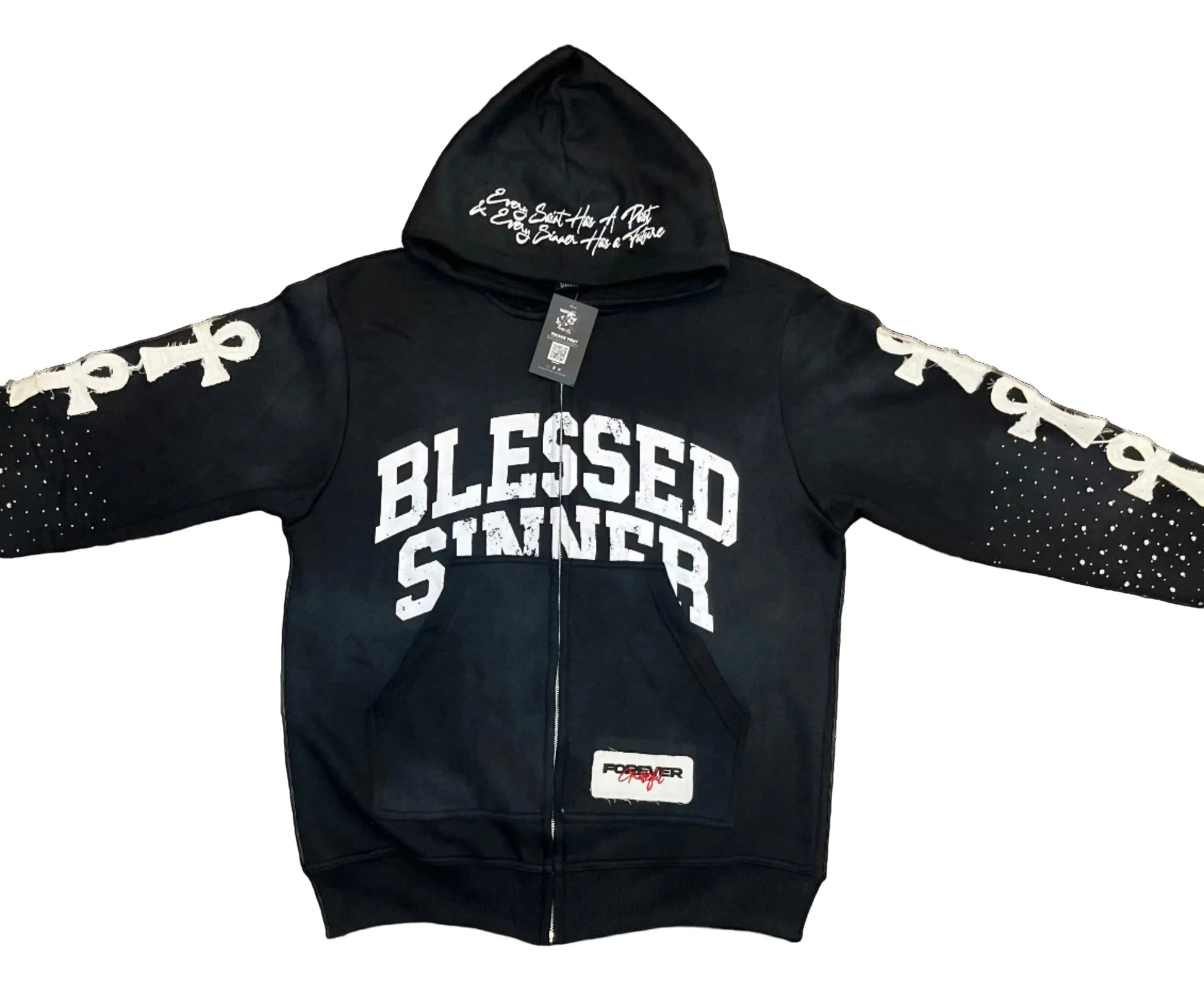 Blackberry long sleeve zip up hoodie - Blessed Sinner Shop