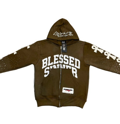 Kiwi long sleeve zip up hoodie - Blessed Sinner