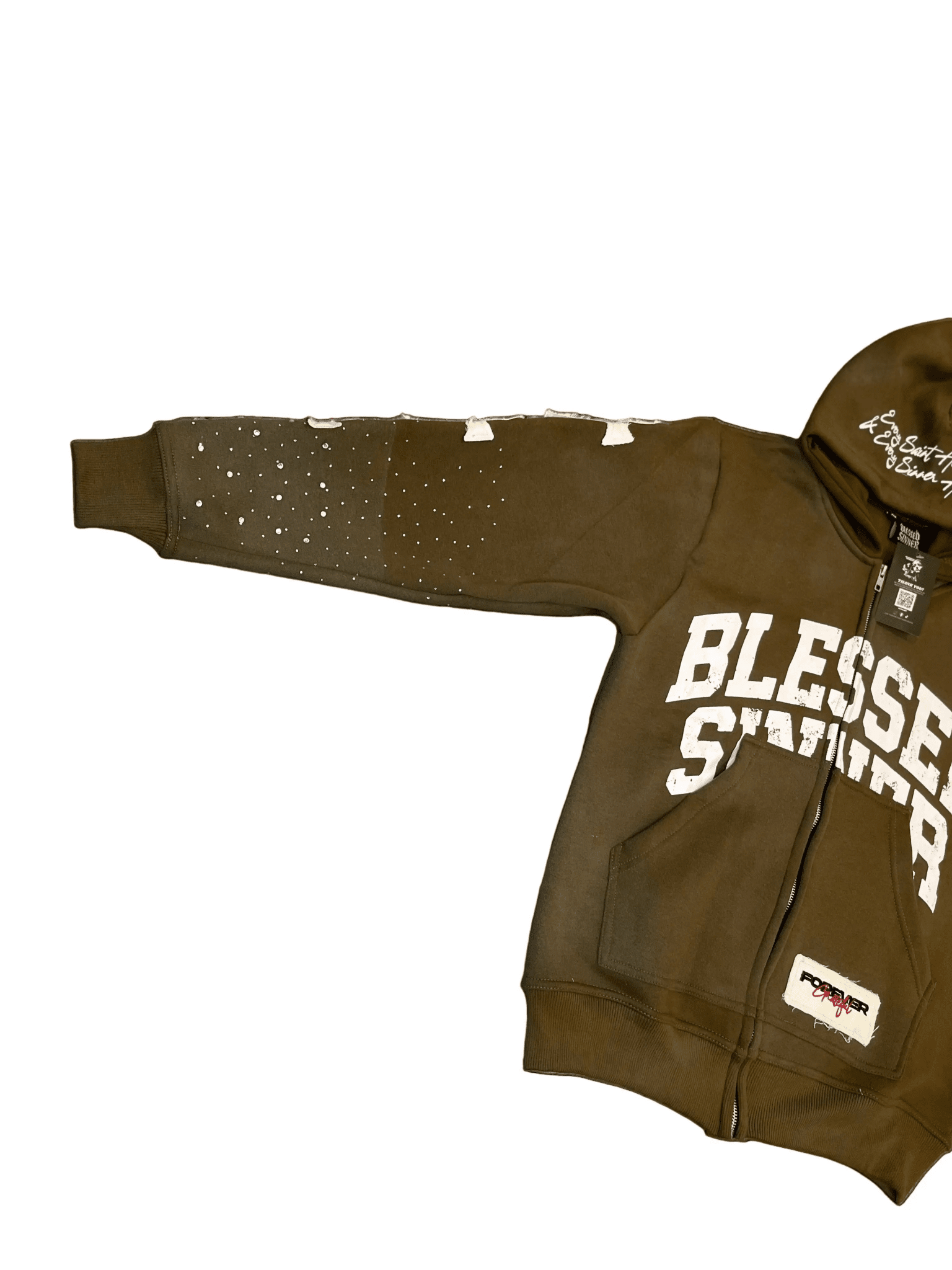 Kiwi long sleeve zip up hoodie - Blessed Sinner Shop