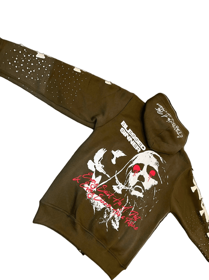 Kiwi long sleeve zip up hoodie - Blessed Sinner