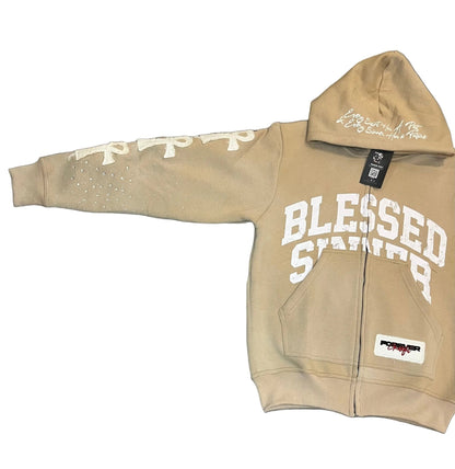 Pina Colada long sleeve zip up hoodie - Blessed Sinner