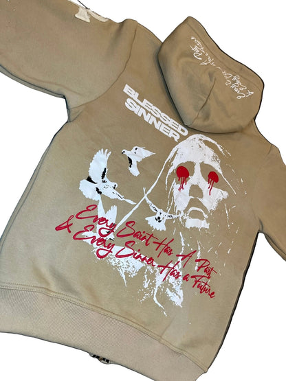 Pina Colada long sleeve zip up hoodie - Blessed Sinner