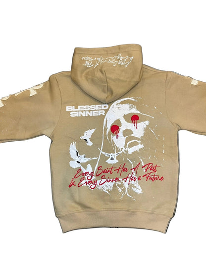 Pina Colada long sleeve zip up hoodie - Blessed Sinner