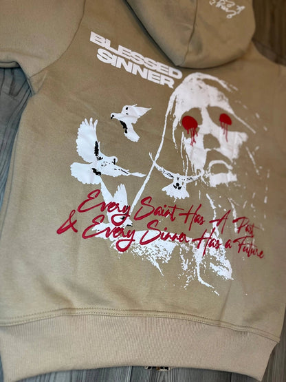 Pina Colada long sleeve zip up hoodie - Blessed Sinner