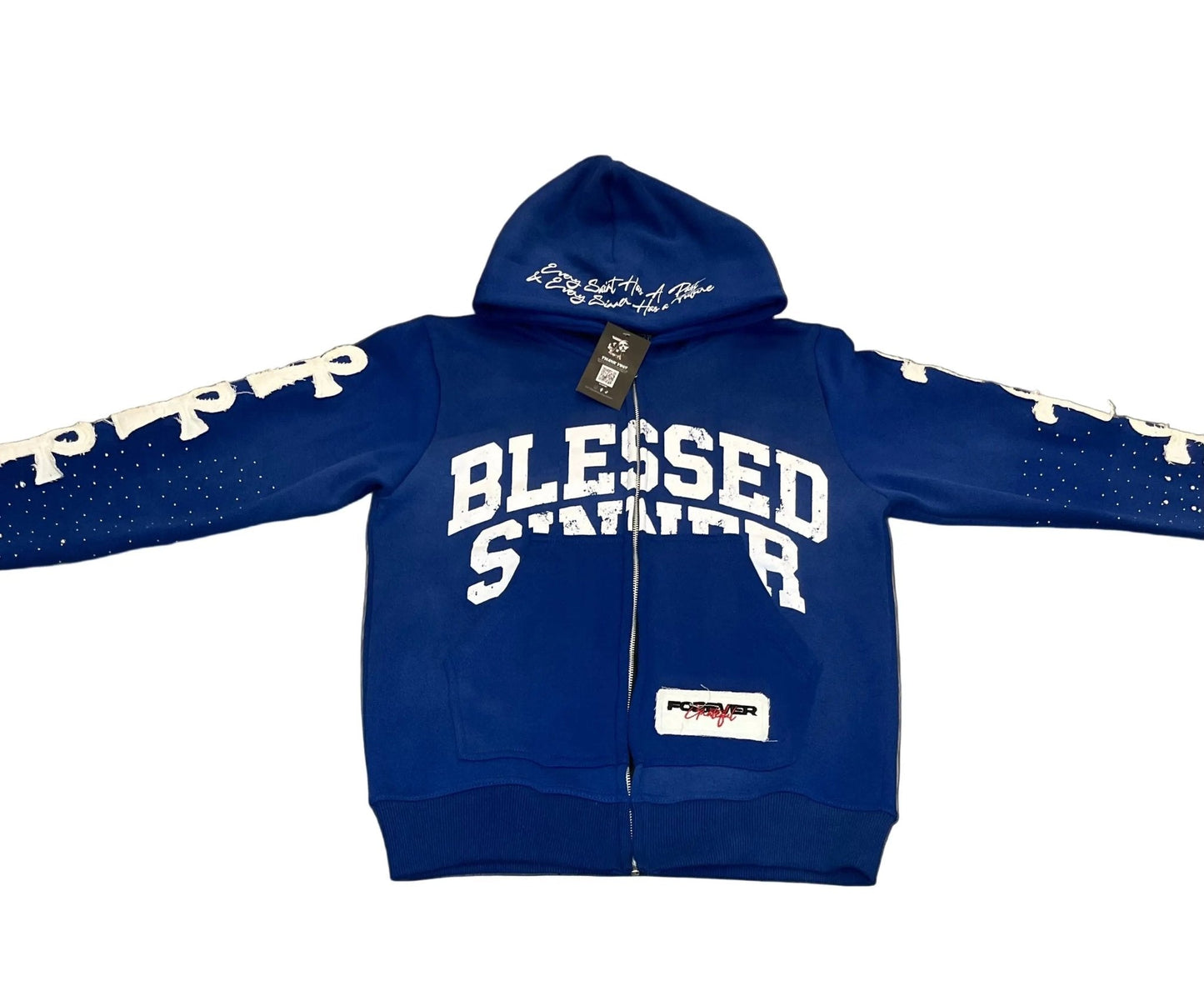 Royal Berry long sleeve zip up hoodie - Blessed Sinner Shop