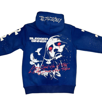 Royal Berry long sleeve zip up hoodie - Blessed Sinner