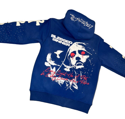 Royal Berry long sleeve zip up hoodie - Blessed Sinner
