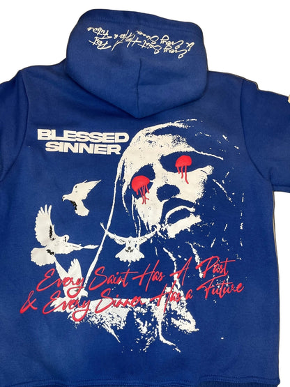 Royal Berry long sleeve zip up hoodie - Blessed Sinner