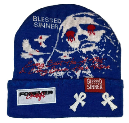 Blessed Sinner Beanie - Unisex Fashion Cozy Winter Wear - Blessed Sinner