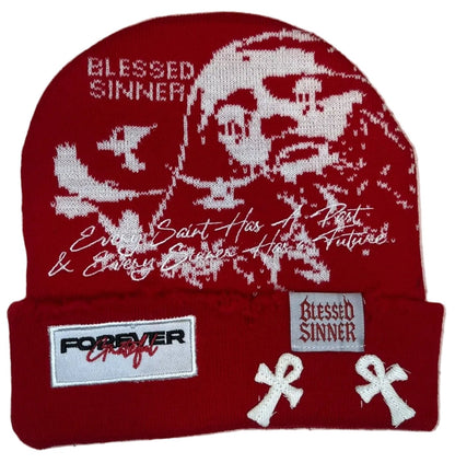 Blessed Sinner Beanie - Unisex Fashion Cozy Winter Wear - Blessed Sinner