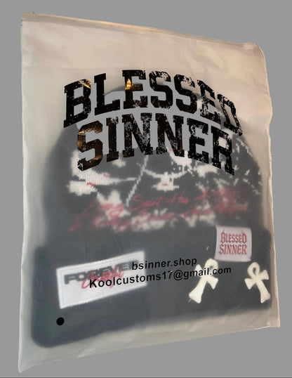 Blessed Sinner Beanie - Unisex Fashion Cozy Winter Wear - Blessed Sinner