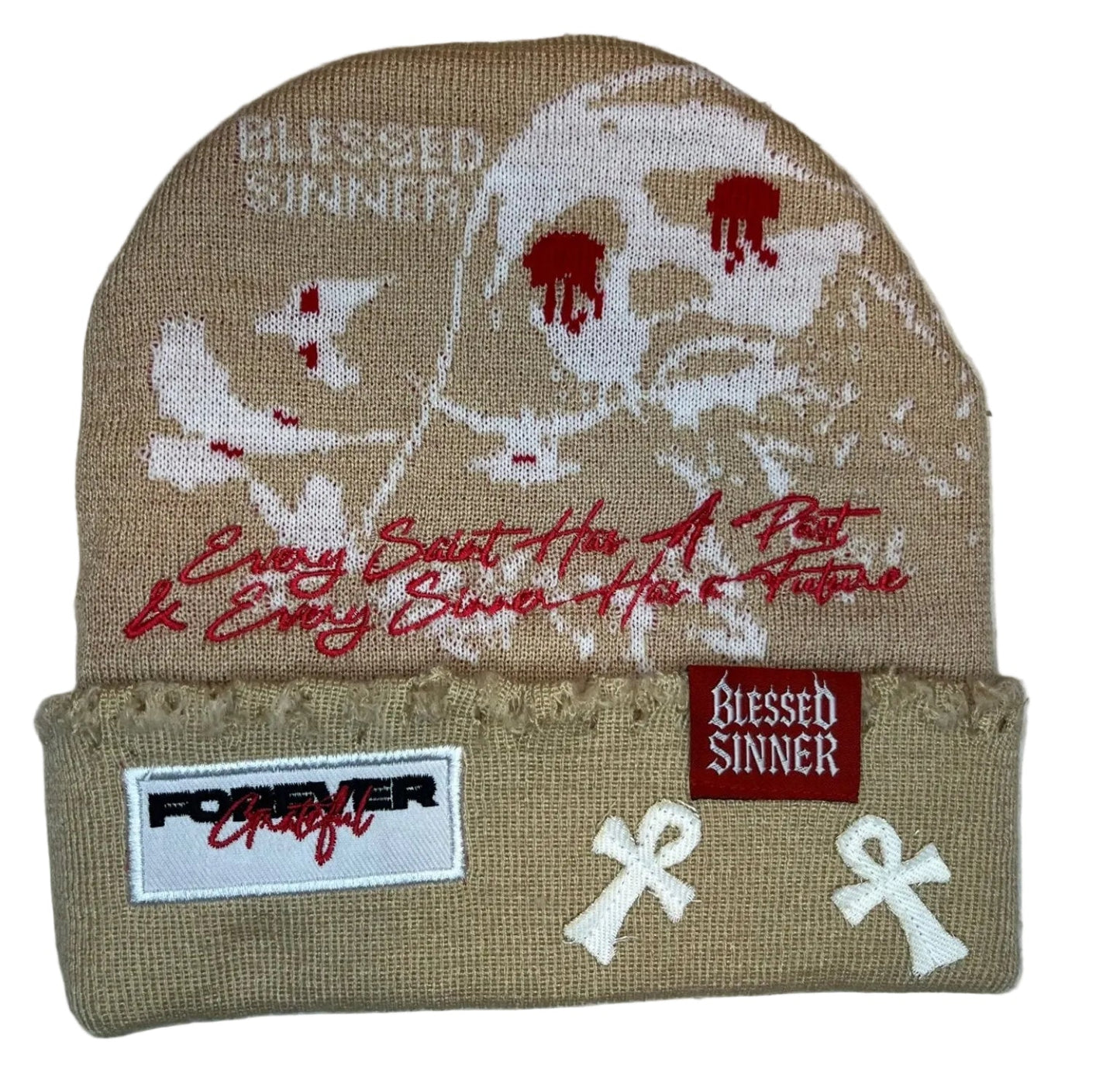 Blessed Sinner Beanie - Unisex Fashion Cozy Winter Wear - Blessed Sinner Shop