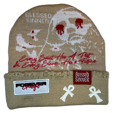 Blessed Sinner Beanie - Unisex Fashion Cozy Winter Wear - Blessed Sinner
