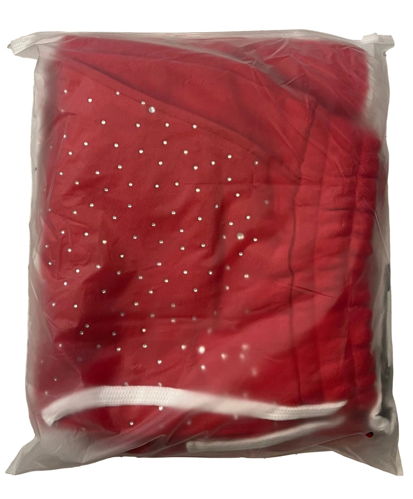Rhinestone Fleece Shorts – Red - Blessed Sinner
