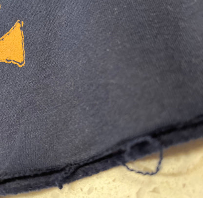 Rhinestones Fleece Shorts — Navy/Orange - Blessed Sinner