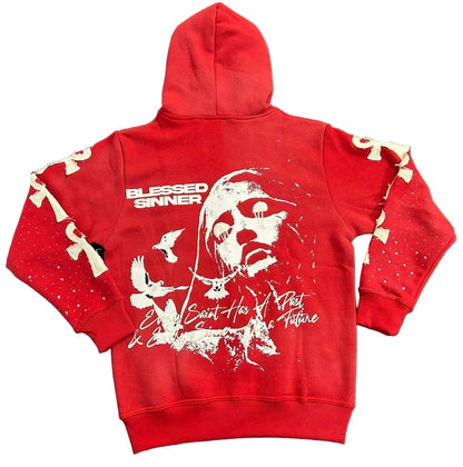 Cherry long sleeve zip up hoodie - Blessed Sinner