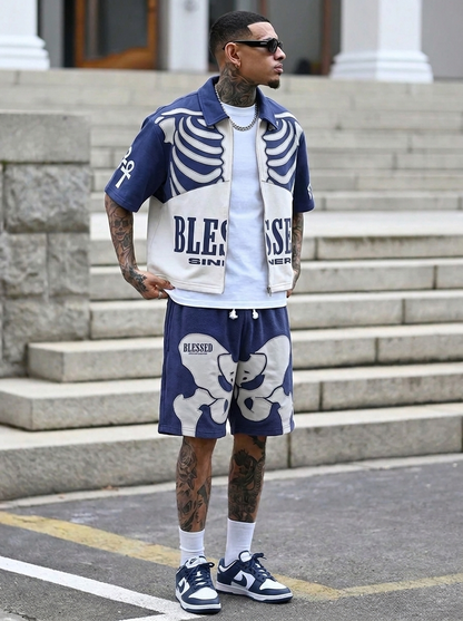 Blessed Sinner Bone Collection — Navy Set